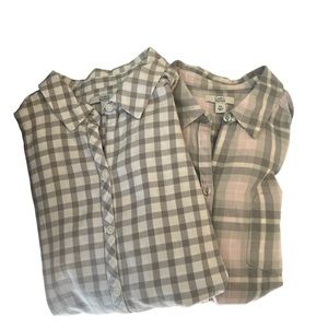 Bundle of 2 flannel shirts by Croft & Barrow